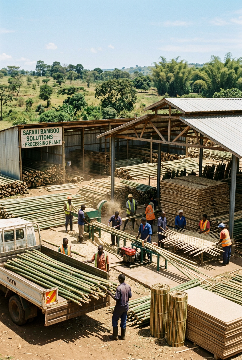 Bamboo field in Africa